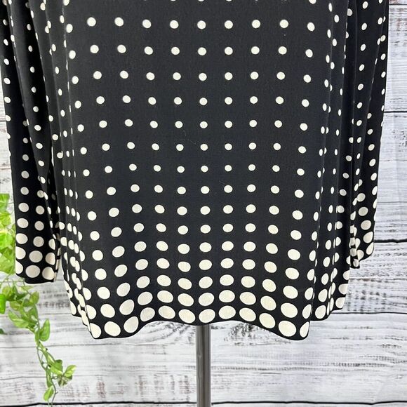 J Crew Blouse Top size 4 Black Ivory Polka Dots Modest Career Church Wedding - Picture 8 of 14
